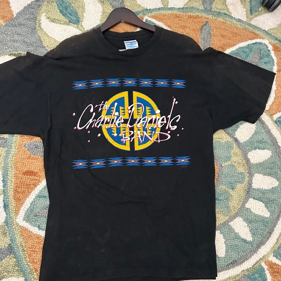 Vintage 90's Charlie Daniel's Band Aztec Tshirt, Size XL - Picture 1 of 5